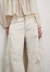 We The Free Good Luck Mid-Rise Barrel Jeans Milk