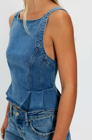 Sunfaded Denim Top | Free People