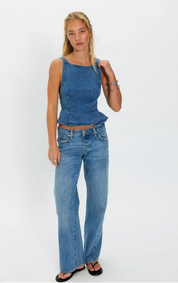 Sunfaded Denim Top | Free People
