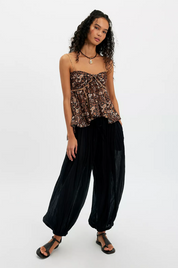 Malia Babydoll Tank | Black Combo | Free People