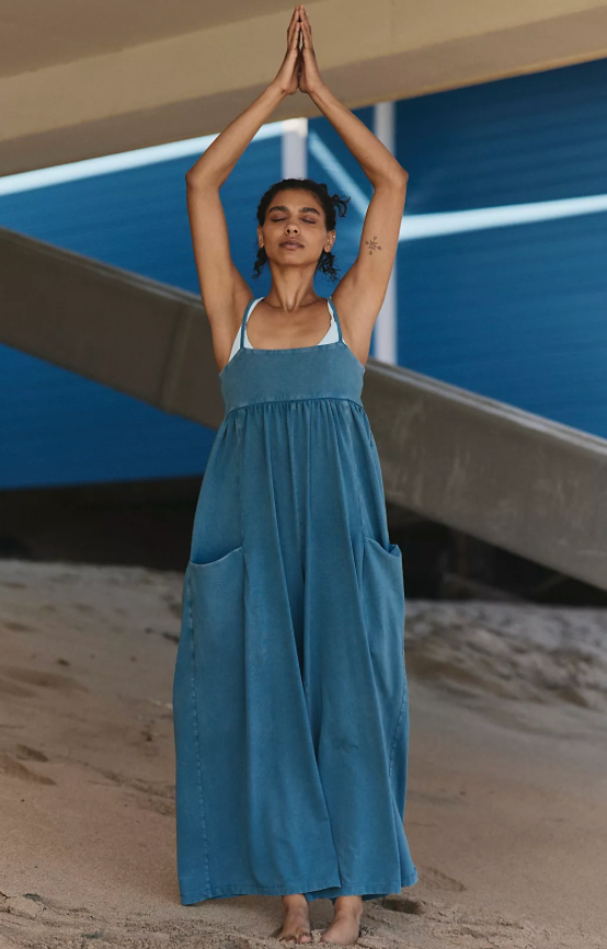 Hot Shot Strappy Onesie 2 in Riptide | Free People