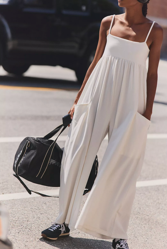 Hot Shot Strappy Onesie 2 in Ivory | Free People