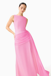 Amelina Sash Gown in Pink | Elliatt
