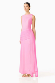 Amelina Sash Gown in Pink | Elliatt