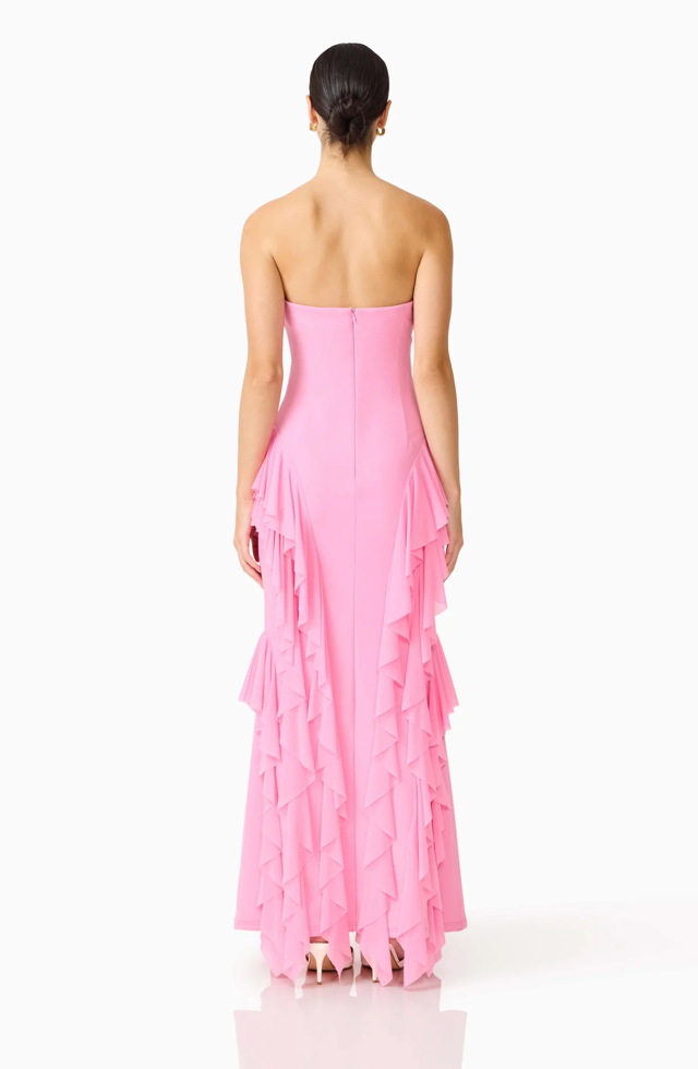 Amelina Strapless Gown in Pink | Elliatt