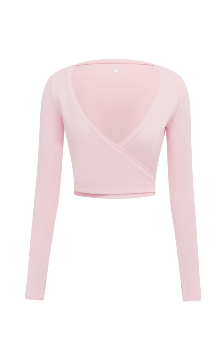 TORIE BALLET WRAP TOP - BALLET PINK