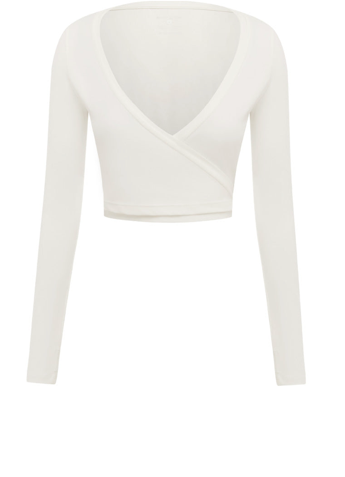 TORIE BALLET WRAP TOP - CREAM