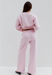 SHOBI LOW RISE TRACK PANTS - BALLET PINK
