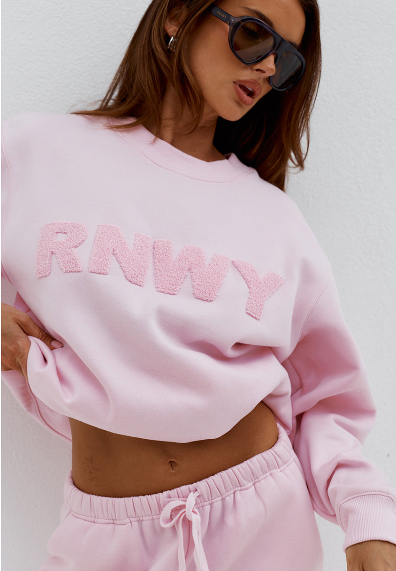 RNWY CREW NECK SWEATER - BALLET PINK