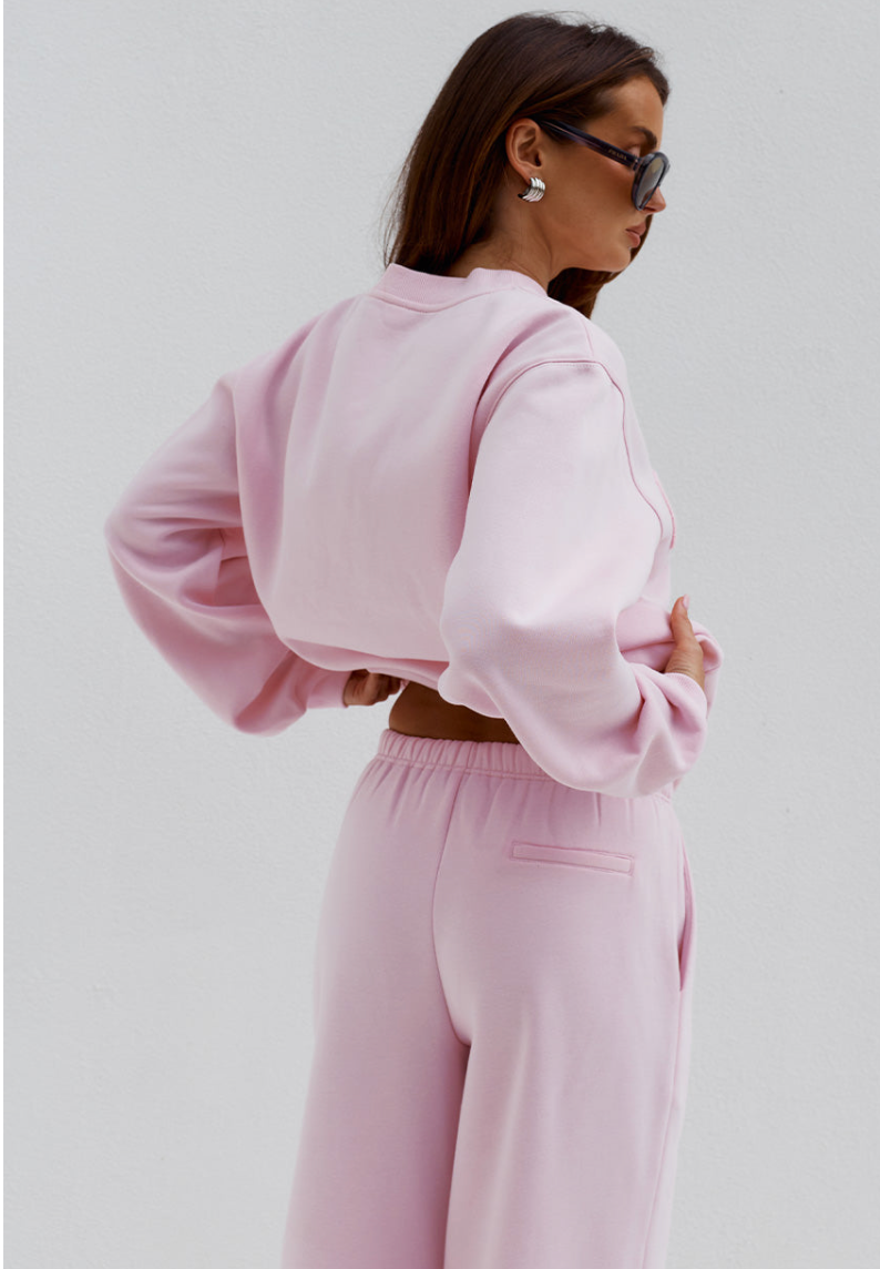 RNWY CREW NECK SWEATER - BALLET PINK