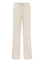 ANJI RELAXED WIDE LEG SWEATPANTS - BISCUIT