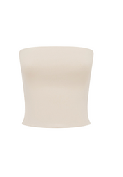 ANJI STRAPLESS TOP - BISCUIT
