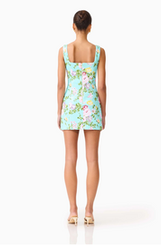 Emmeline Square Neck Mini Dress | Mint Green | Elliatt