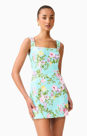 Emmeline Square Neck Mini Dress | Mint Green | Elliatt