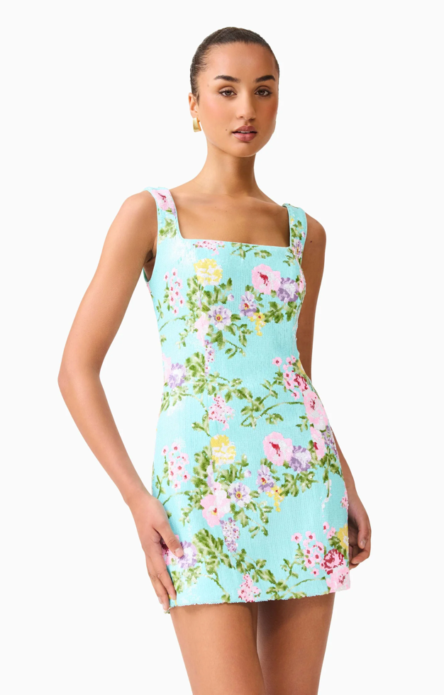 Emmeline Square Neck Mini Dress | Mint Green | Elliatt
