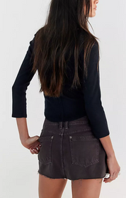 Lainey Low-Rise Mini Skirt | Chocolate | Free People