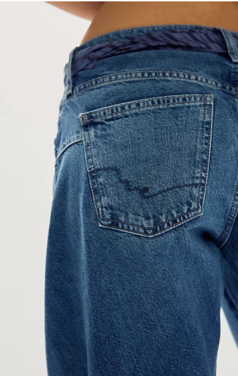 We The Free Fable Low-Rise Twisted Bowed Jeans