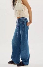 We The Free Fable Low-Rise Twisted Bowed Jeans