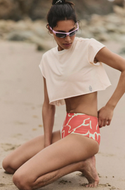 Hot Shot Printed Cropped Tea | Pina/White| Free People