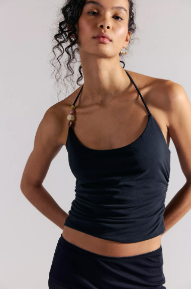 Toni Beaded Tank | Black | Free People