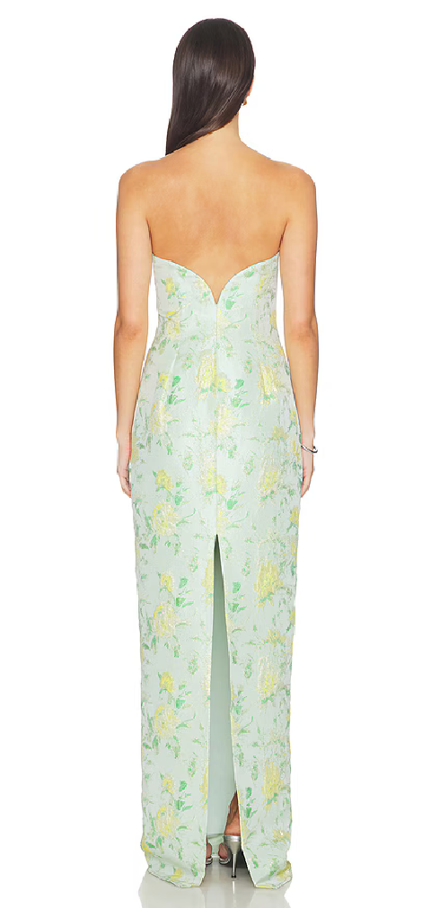 Ursula Strapless Column Gown Buttercup Frost