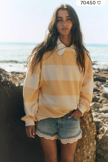 We The Free Classic Crew Stripe | Apricot Combo