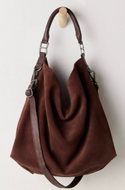 Suzie Suede Slouch Tote | Espresso | Free People