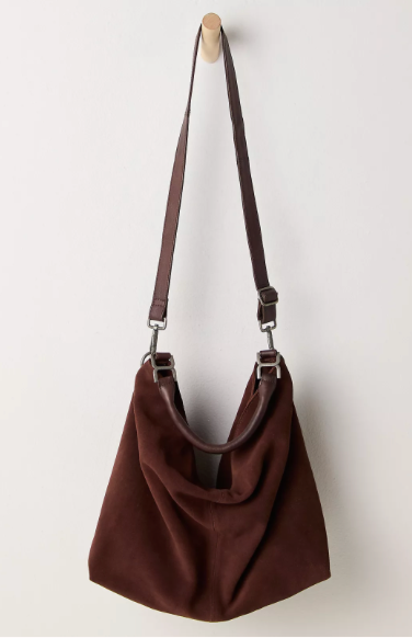 Suzie Suede Slouch Tote | Espresso | Free People