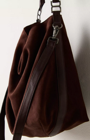 Suzie Suede Slouch Tote | Espresso | Free People