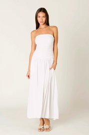 Viscose Santal Dress | White | NIA