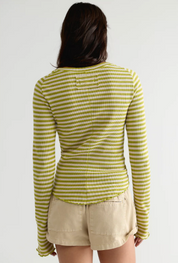 We The Free Easy Does It Striped Tee | Green Combo