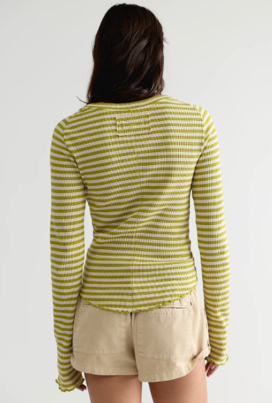 We The Free Easy Does It Striped Tee | Green Combo