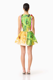 Lilia A-Line Mini Dress in Multi Floral by Elliatt