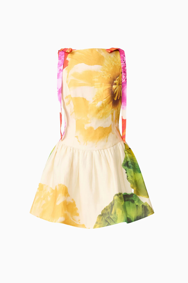 Lilia A-Line Mini Dress in Multi Floral by Elliatt