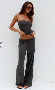 ANJI STRAPLESS TOP - STEEL