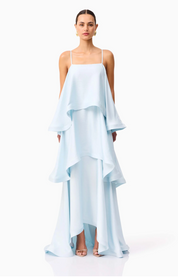 Tilly Tiered Maxi Dress in Pale Blue by Elliatt
