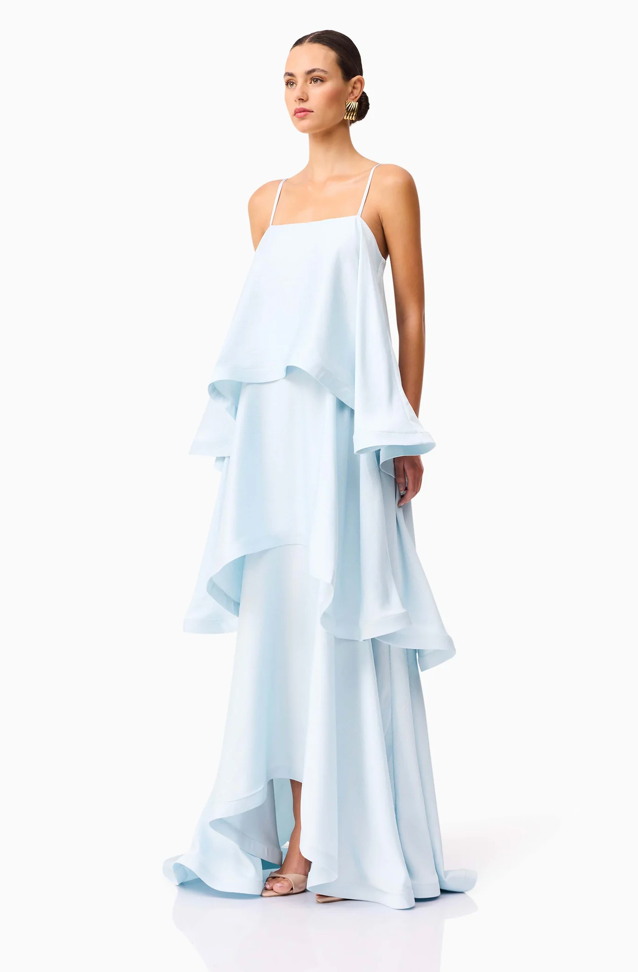 Tilly Tiered Maxi Dress in Pale Blue by Elliatt