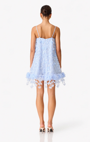 Rina Embellished Shift Mini Dress in Blue by Elliatt