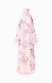 Millie Tiered Gown in Pink Floral by Elliatt