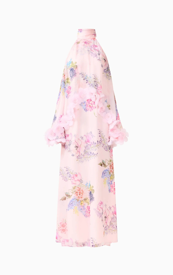 Millie Tiered Gown in Pink Floral by Elliatt