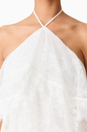 Evelin Lace Gown in White by Elliatt