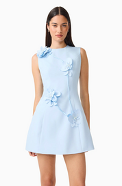 Reina Applique Mini Dress Dress Sky Blue by Elliatt