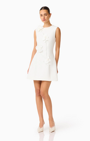 Reina Applique Mini Dress Dress White by Elliatt