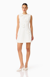 Reina Applique Mini Dress Dress White by Elliatt
