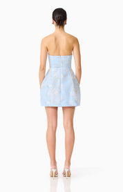 Annabelle Embellished Strapless Mini Dress in Blue by Elliatt