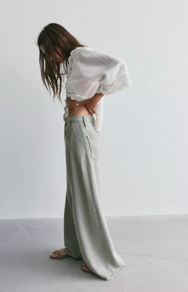 We The Free Haven Baggy Wide Leg Jean | Seagrass