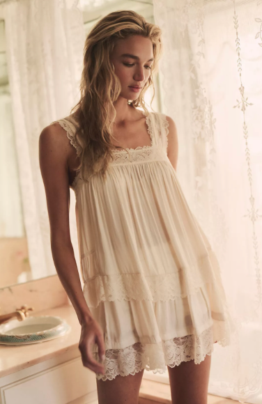 Forever Yours Mini Slip | Toasted Eggnog | Free People