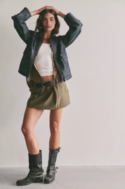 Riverfront Surplus Mini Skirt | Beech Leaves | Free People
