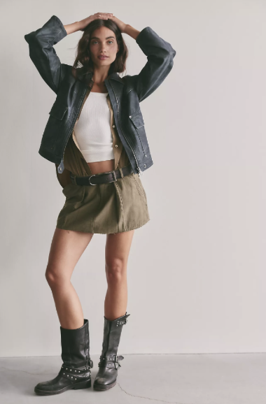 Riverfront Surplus Mini Skirt | Beech Leaves | Free People