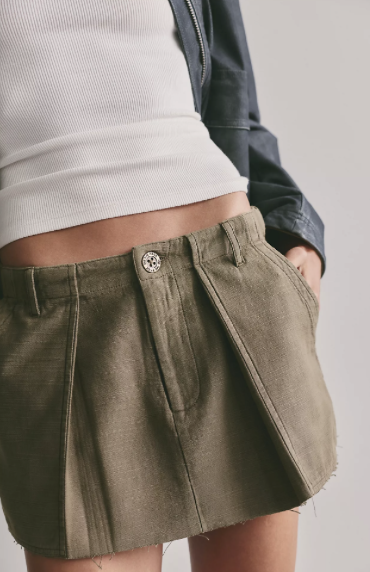 Riverfront Surplus Mini Skirt | Beech Leaves | Free People
